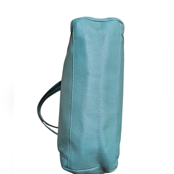 Coach F35868 Ava Platinum Metallic RASPBERRY Pebbled Leather Chain Tote - Picture 2 of 6